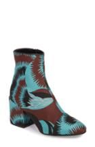 Women's Dries Van Noten Print Block Heel Bootie Us / 36eu - Blue