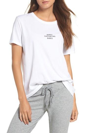 Women's Brunette The Label Babes Supporting Babes Tee - White