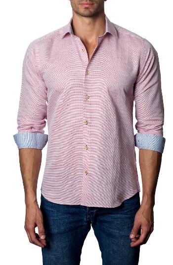 Men's Jared Lang Print Sport Shirt - Red