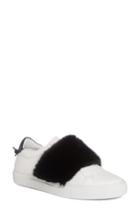 Women's Givenchy Urban Street Slip-on Sneaker With Genuine Mink Fur Trim .5 - White