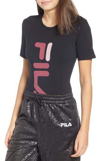 Women's Fila Quinn Logo Bodysuit - Black