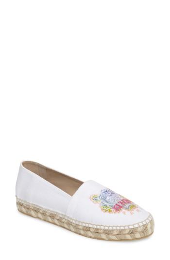 Women's Kenzo Rainbow Tiger Embroidered Espadrille .5us / 35eu - White