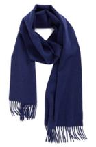 Women's Nordstrom Solid Woven Cashmere Scarf, Size - Blue