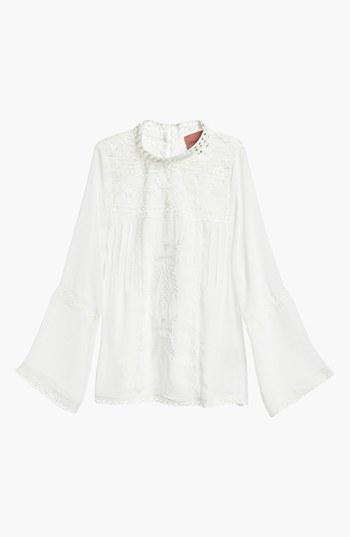 I.madeline High Neck Blouse White