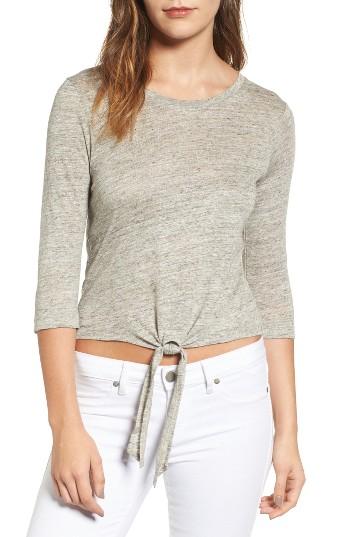 Women's Cupcakes And Cashmere Mariel Linen Tee, Size - Grey