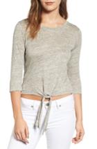 Women's Cupcakes And Cashmere Mariel Linen Tee, Size - Grey