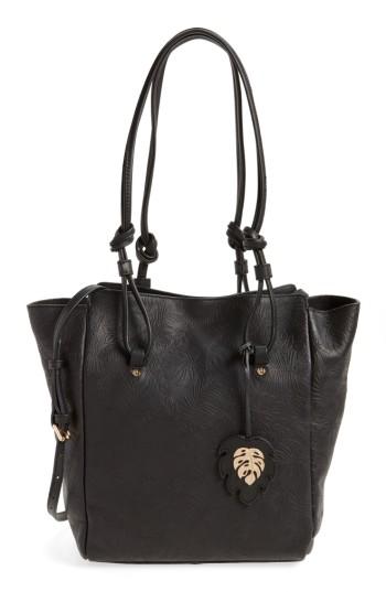 Tommy Bahama Embossed Leather Tote - Black