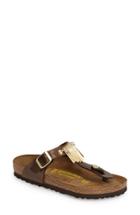 Women's Birkenstock 'gizeh' Fringe Thong Sandal -9.5us / 40eu D - Brown
