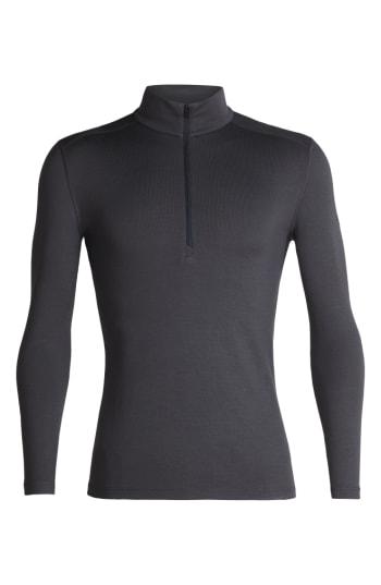 Men's Icebreaker 260 Tech Merino Wool Half Zip Base Layer Top - Grey