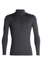 Men's Icebreaker 260 Tech Merino Wool Half Zip Base Layer Top - Grey