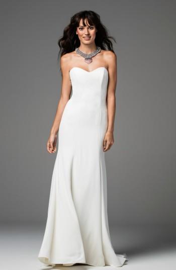 Women's Willowby Caspia Strapless Georgette Fit & Flare Gown