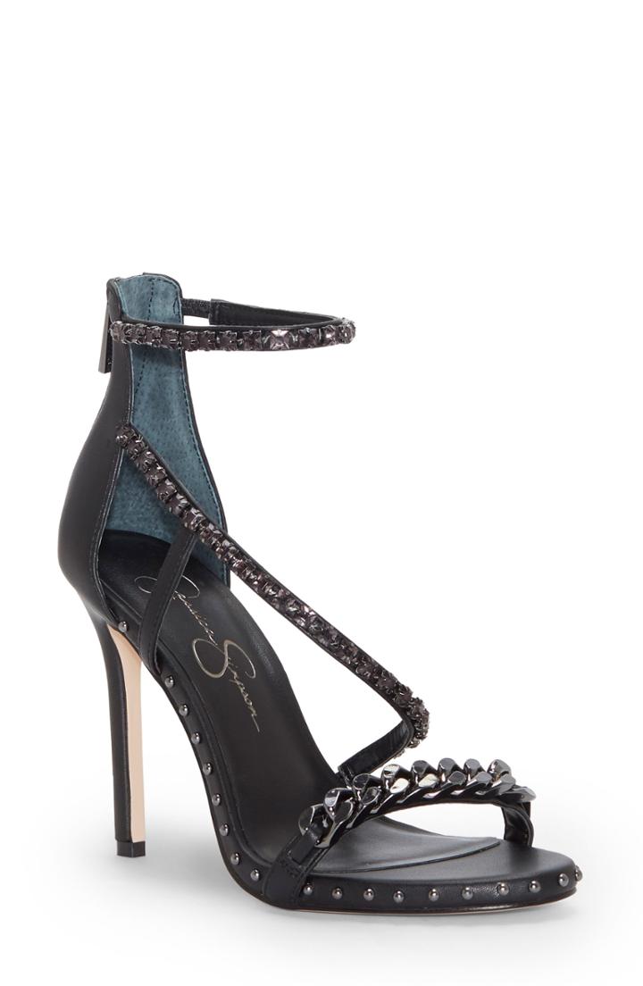 Women's Jessica Simpson Janix Embellished Sandal M - Black