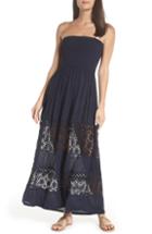 Women's Chelsea28 Farrah Smocked Cover-up Maxi Dress, Size - Burgundy