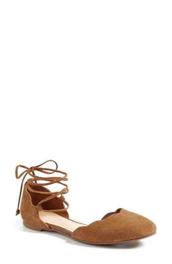 Women's Bp. Sophie Lace-up Flat M - Brown