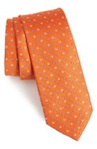 Men's 1901 Ladrido Dot Silk Skinny Tie, Size - Orange
