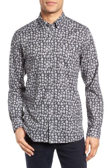 Men's Ted Baker London Longbo Palm Print Sport Shirt