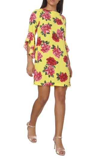 Women's Dorothy Perkins Woven Shift Dress Us / 16 Uk - Yellow