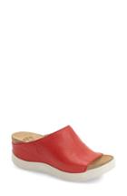 Women's Fly London 'wigg' Platform Wedge Slide Sandal .5-8us / 38eu - Red