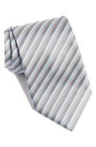 Men's Boss Stripe Silk Tie, Size - Grey