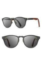 Men's Shwood 'francis' 49mm Titanium & Wood Sunglasses - Gunmetal/ Walnut