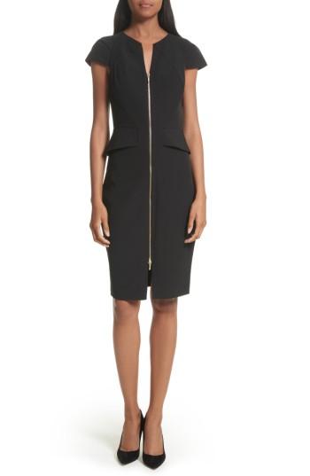Women's Ted Baker London Architectural Pencil Dress - Black