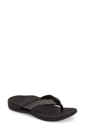 Women's Vionic 'tide - Rhinestones' Flip Flop M - Black
