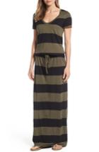 Women's Caslon Drawstring V-neck Jersey Maxi Dress - Green