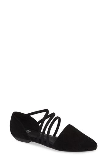 Women's Eileen Fisher Dear Strappy Flat M - Black