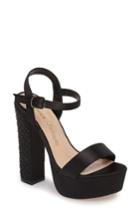 Women's Lauren Lorraine Carly Platform Sandal .5 M - Black