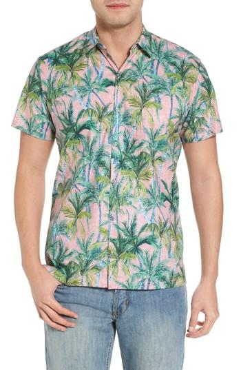 Men's Tori Richard Coco Vida Trim Fit Print Cotton Lawn Sport Shirt - Pink
