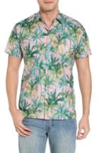 Men's Tori Richard Coco Vida Trim Fit Print Cotton Lawn Sport Shirt - Pink