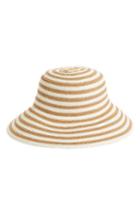 Women's Caslon Stripe Sun Hat - Brown