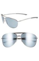 Men's Smith Serpico 2 65mm Mirrored Chromapop(tm) Polarized Aviator Sunglasses - Silver