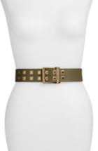 Women's Michael Michael Kors Square Grommet Leather Belt