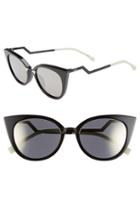 Women's Fendi 52mm Cat Eye Sunglasses - Black