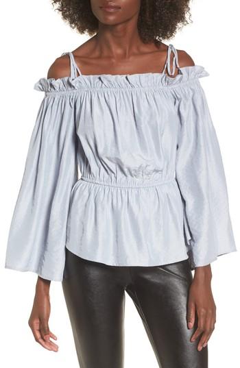 Women's 4si3nna Off The Shoulder Bell Sleeve Blouse - Blue