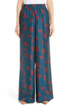 Women's Lafayette 148 New York Hester Silk Wide Leg Pants - Blue