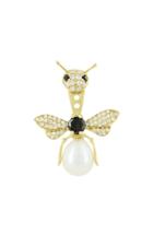Women's Yvonne Leon Bee Diamond, Black Diamond & Freshwater Pearl Ear Jacket