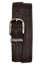 Men's John Varvatos Star Usa Hand Etched Leather Belt - Dark Brown