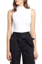 Petite Women's Halogen Jersey Funnel Neck Top, Size P - White