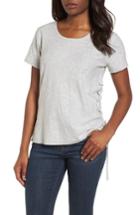 Women's Vince Camuto Side Lace-up Cotton Slub Top, Size - Grey