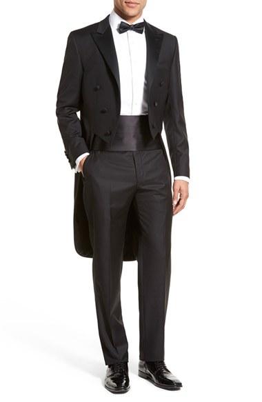 Men's Hickey Freeman Classic Fit Tasmanian Wool Tailcoat Tuxedo