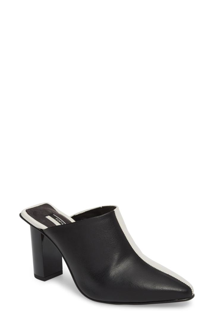 Women's Topshop Glow Two Tone Mule .5us / 38eu - Black