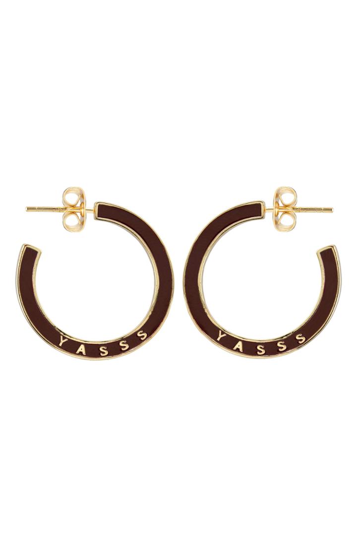 Women's Kris Nations Yasss Hoop Earrings