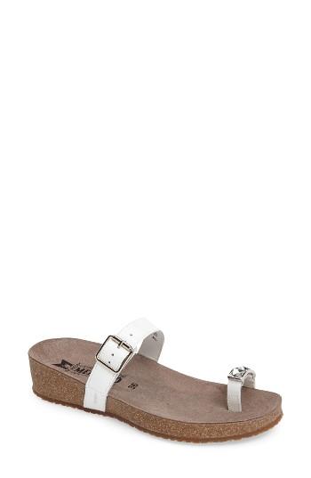 Women's Mephisto Ilaria Embellished Wedge Sandal M - White