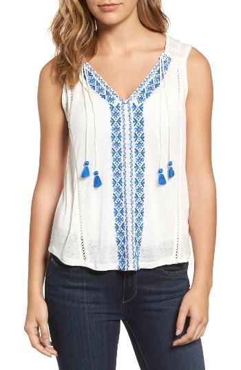 Women's Lucky Brand Embroidered Front Top