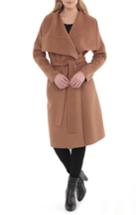 Women's Badgley Mischka 'lex' Double Face Wool Blend Wrap Coat - Brown