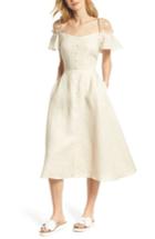 Women's Gal Meets Glam Collection Polka Dot Off The Shoulder Dress - Beige
