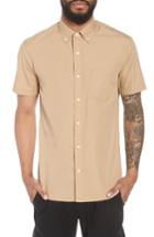 Men's Vince Slim Fit Solid Short Sleeve Sport Shirt - Beige