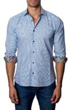 Men's Jared Lang Windowpane Sport Shirt - White